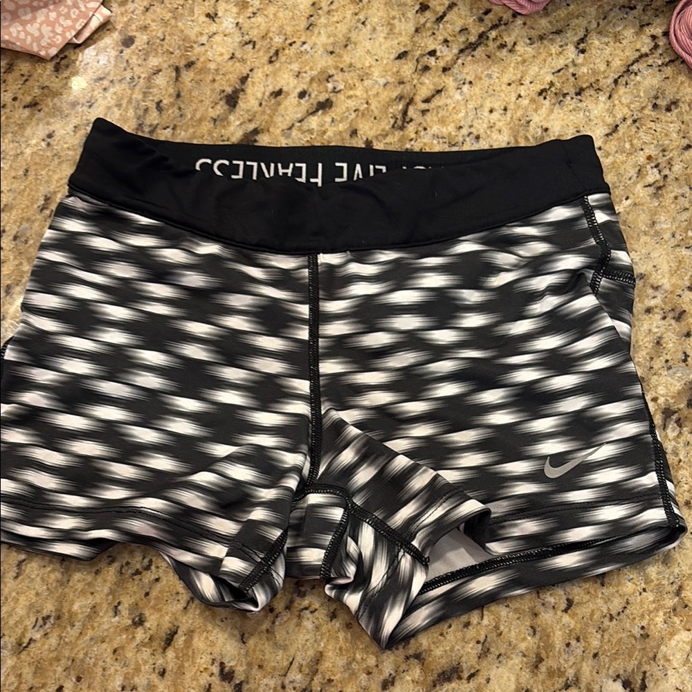 Nike Women's Athletic Shorts in Black and White